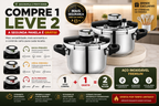 Kit 2 Panelas de Pressão Inox 4L | Compre 1 e Leve 2
