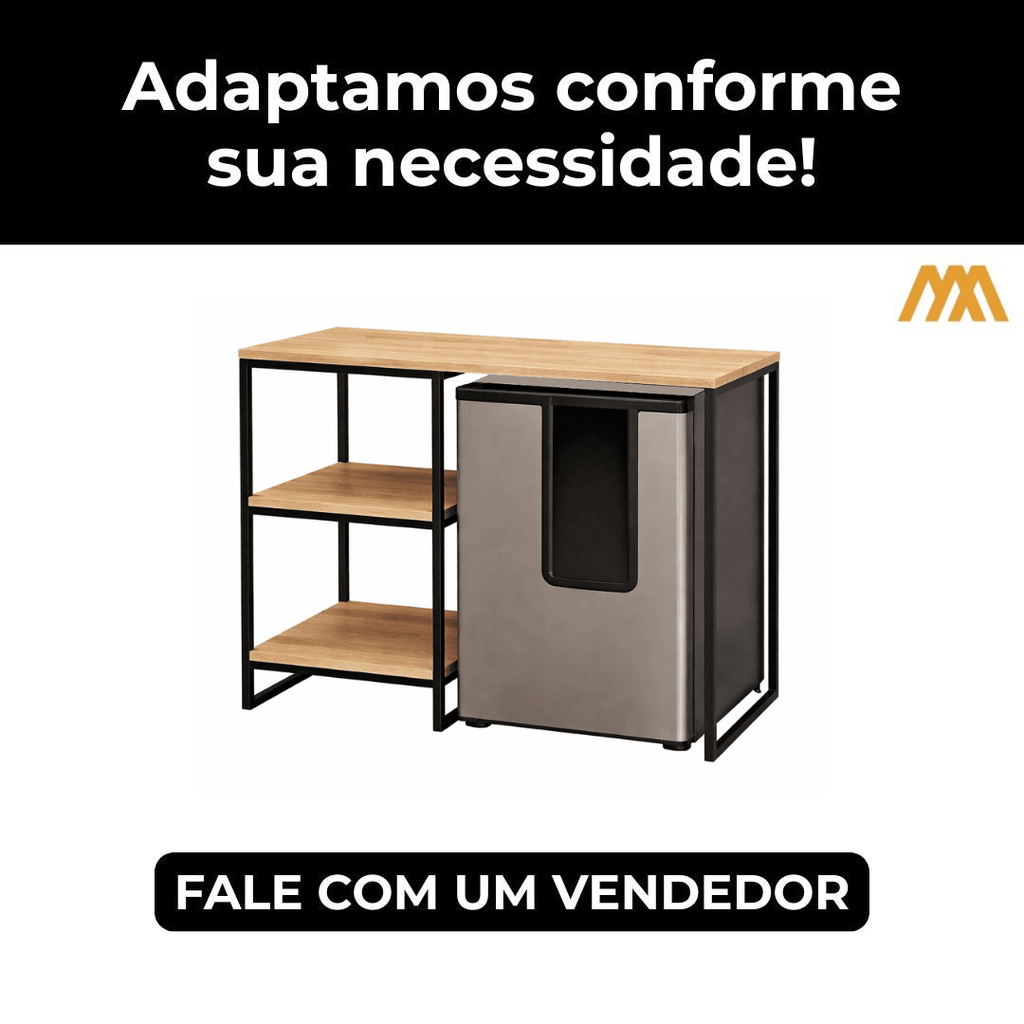 Móvel Estilo Industrial Para Frigobar Adega Cervejeira